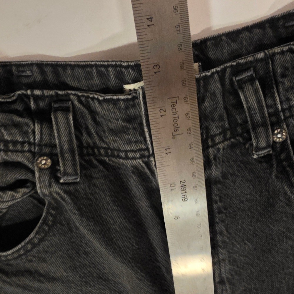 We The Free Aster High Rise Straight Jeans Women's 31 Asteroid Black Button Fly - Picture 13 of 15